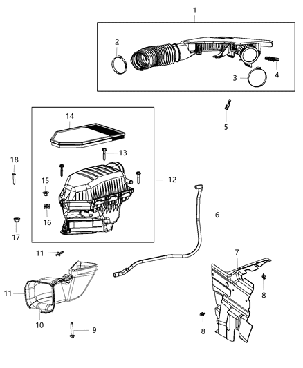 2017 Dodge Charger  Filter-Air Diagram for 4861746AA