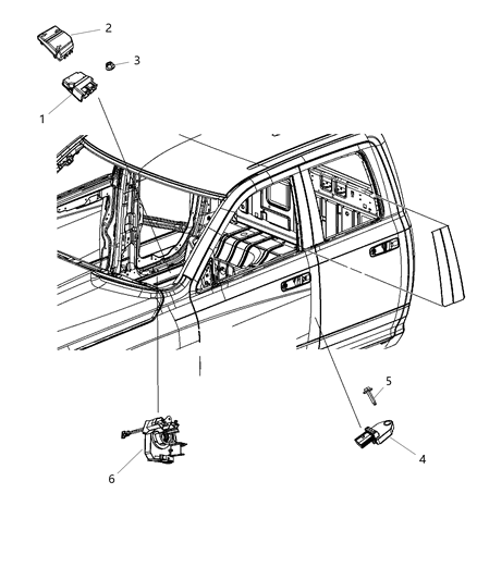 2015 Ram 2500  Air Bag Clockspring Diagram for 68110739AD