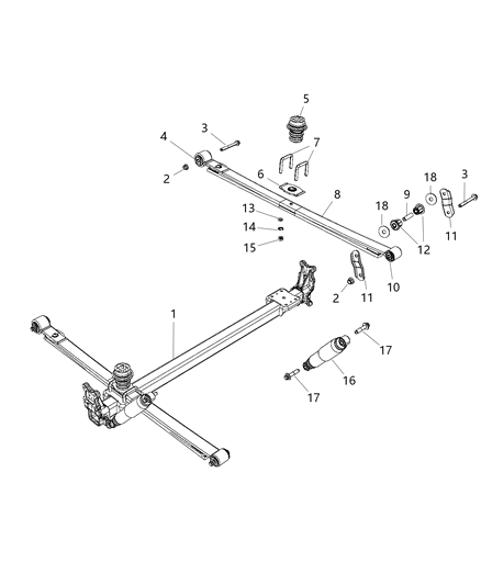 2014 Ram ProMaster 2500  Axle-Rear Diagram for 68185337AA