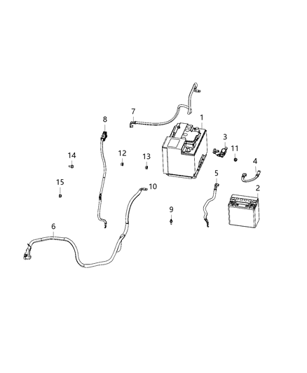 2021 Jeep Compass  Battery Positive Wiring Diagram for 68309053AE