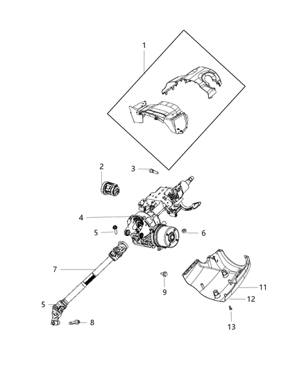 2021 Jeep Compass  Steering Diagram for 68276903AM