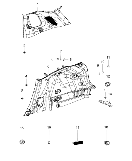 2020 Jeep Cherokee  Lamp-Courtesy Diagram for 68411421AA