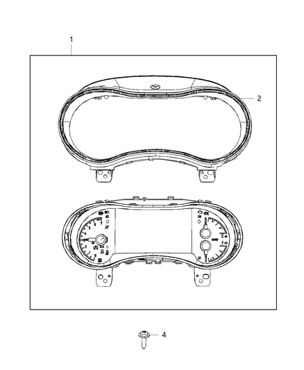 2020 Dodge Durango CLUSTER-INSTRUMENT PANEL Diagram for 68454261AA
