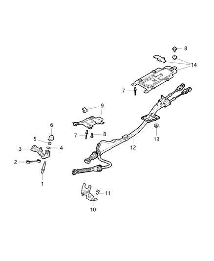 2019 Jeep Compass  Support-Shift Cable Diagram for 68201213AA