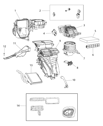 2016 Ram ProMaster City  Duct-Floor Diagram for 68263173AA