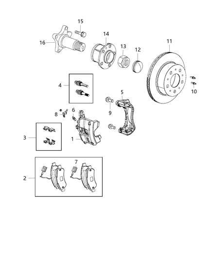 2020 Ram ProMaster 2500  Pin-Disc Brake Diagram for 68095419AA