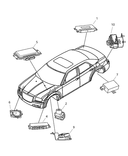 2007 Chrysler 300  TRANSPOND-Tire Pressure Diagram for 4602503AB