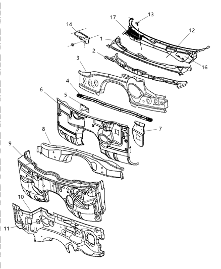 2009 Chrysler 300  REINFMNT-Brake Booster Diagram for 5112746AB