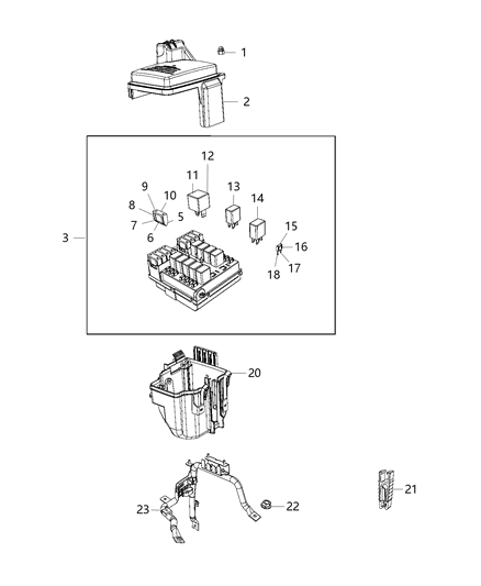 2021 Ram ProMaster 1500  Micro Relay Diagram for 6106575AA