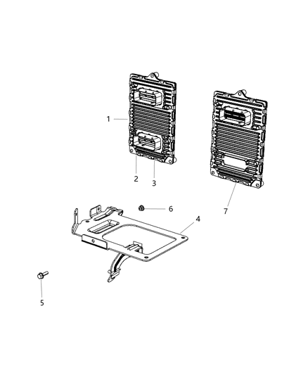 2011 Dodge Journey Module-Transmission Control Diagram for 5150621AB