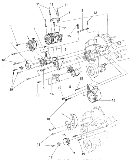 1997 Dodge Dakota  Ignition Coil Diagram for 4797293