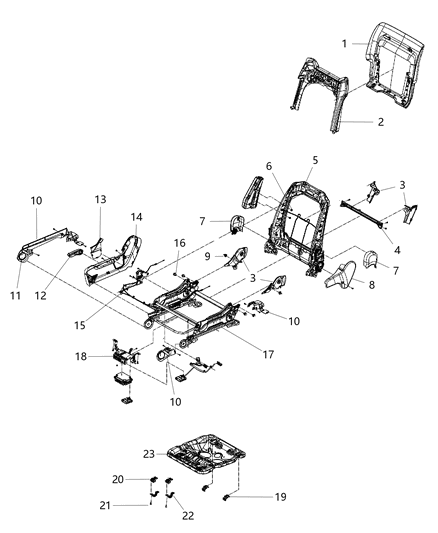 2019 Dodge Durango  ADJUSTER-Seat Diagram for 68175308AC