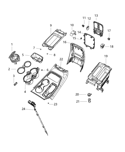 2021 Jeep Grand Cherokee  Cable-Brake INTERLOCK Diagram for 68106125AC