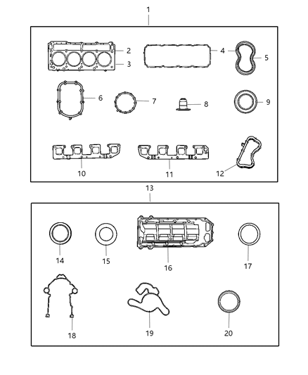 2006 Chrysler 300  Seal Diagram for 53032455AA