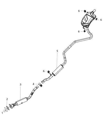 2020 Dodge Journey  MUFFLER-Exhaust Diagram for 4880202AG