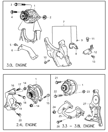 2000 Dodge Grand Caravan  Screw-HEXAGON Head Diagram for 6101668