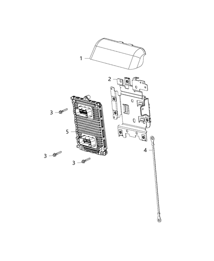2021 Dodge Durango  Engine Controller Module Diagram for 68434934AA