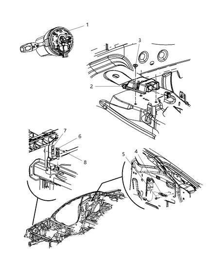 2008 Dodge Challenger  Plate Diagram for 5081049AB