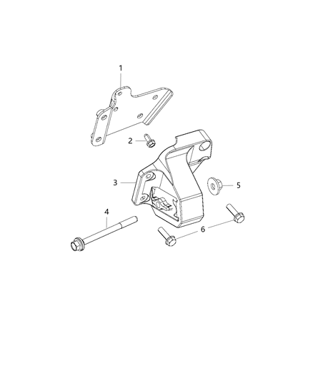 2020 Ram 1500 Bracket-Engine Mount Diagram for 68248789AC