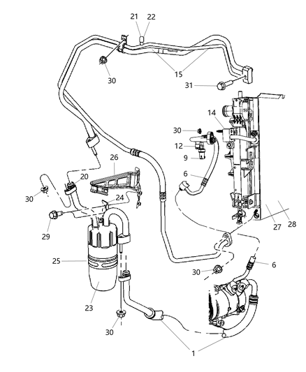 2007 Chrysler Sebring  Bracket-Washer Reservoir Diagram for 5155621AA