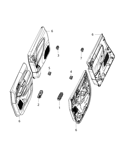 2020 Chrysler Pacifica  Front Door Diagram for 68234094AD