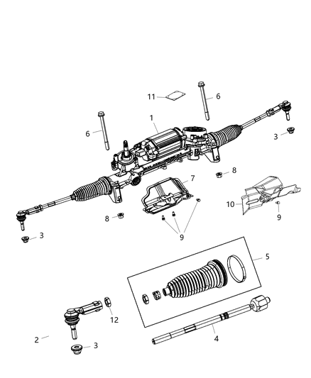 2016 Jeep Cherokee  Screw-Steering Gear Diagram for 6511078AA