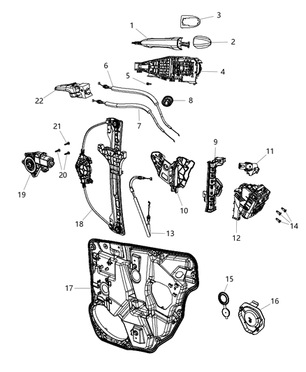 2015 Dodge Dart  Cap-Door Handle Diagram for 1SZ22DX8AD