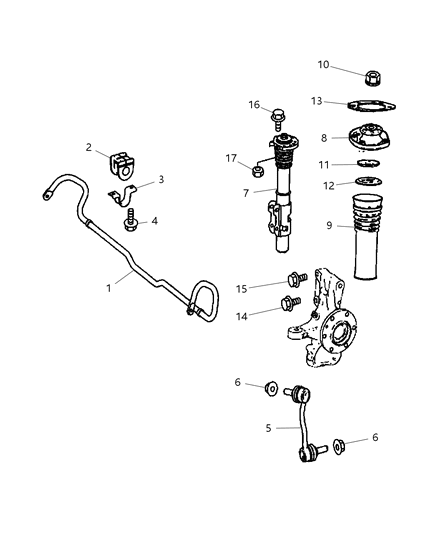 2009 Dodge Sprinter 2500  ABSORBER-Shock Diagram for 68039932AA