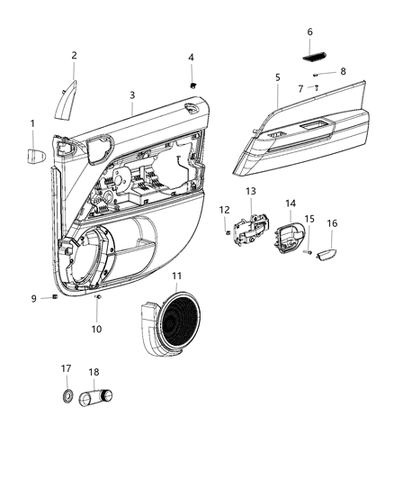 2017 Jeep Compass Bezel-Mirror Diagram for 1KM02DX9AB