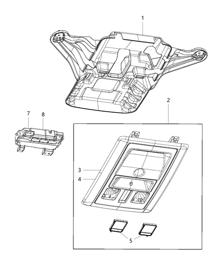 2017 Ram 3500 Module-Compass Diagram for 68105821AB