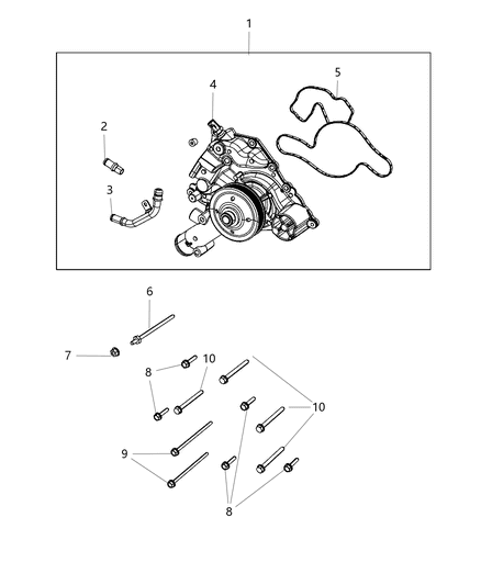 2020 Ram 4500  Pump-Water Diagram for 4893133AE