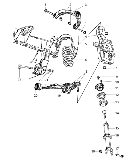 2011 Ram 1500  ABSORBER-Suspension Diagram for 68040880AE