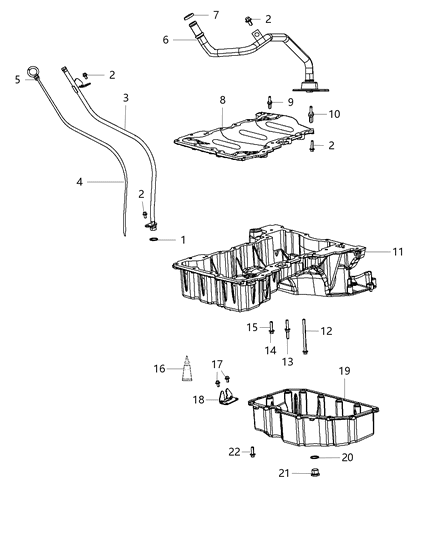 2021 Jeep Gladiator  Pan-Engine Oil Diagram for 68504218AA