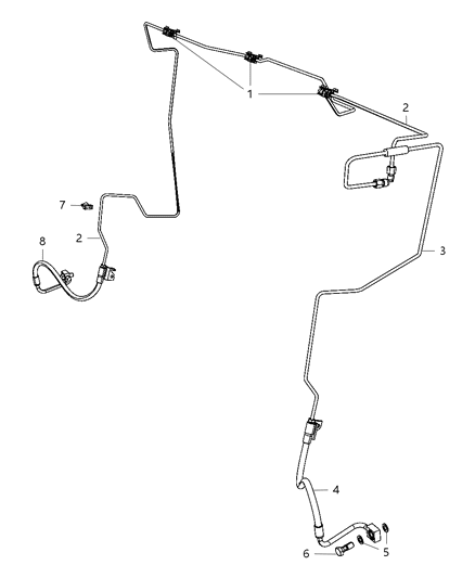 2013 Jeep Grand Cherokee  Hose-Brake Diagram for 52124733AF