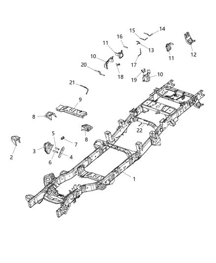 2018 Ram 3500  *Bracket-Fender Diagram for 68069358AA