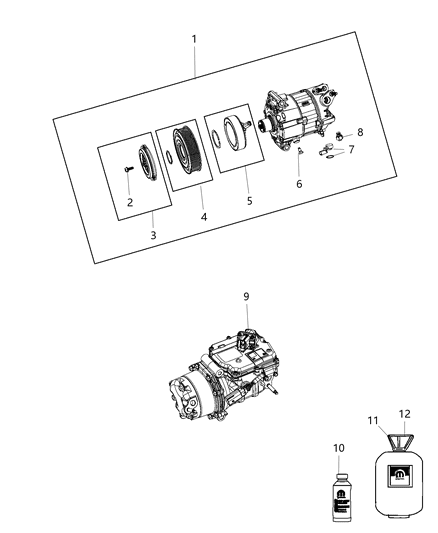 2020 Chrysler Pacifica  COMPRESSO-Air Conditioning Diagram for 68225206AD