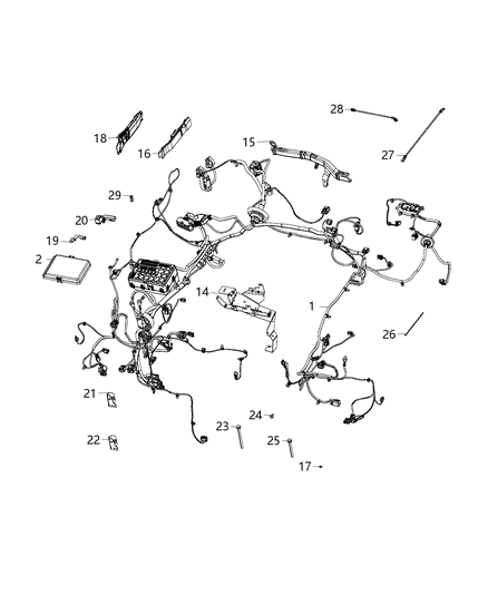 2019 Dodge Charger  Nut Diagram for 6509616AA