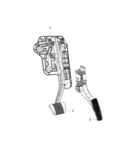 2019 Chrysler Pacifica  Pedal-Accelerator Diagram for 4581677AB