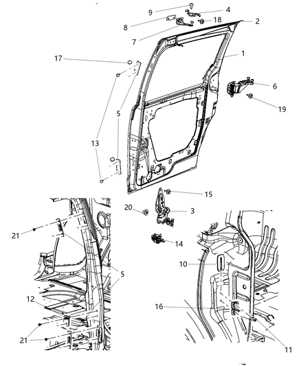 2012 Ram C/V  Sliding Door Hold Open Latch Diagram for 4675846AE