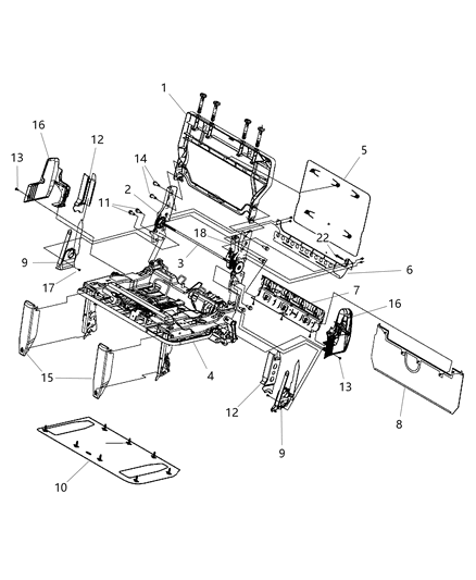 2015 Chrysler Town & Country  Motor-RECLINER Diagram for 68028322AA