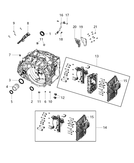 2017 Jeep Cherokee  Bolt-6 LOBE RECESSED Head Diagram for 68288753AA