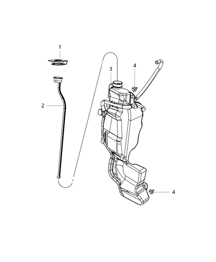 2020 Ram 1500 Bottle-COOLANT Recovery Diagram for 68309844AB