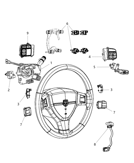 2011 Dodge Grand Caravan  Switch-EVIC Diagram for 56046097AD