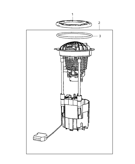 2013 Ram 1500 Fuel Pump/Level Unit Module Kit Diagram for 68197317AA
