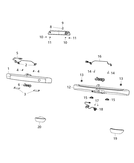 2017 Jeep Patriot  Nameplate Diagram for 55157088AC