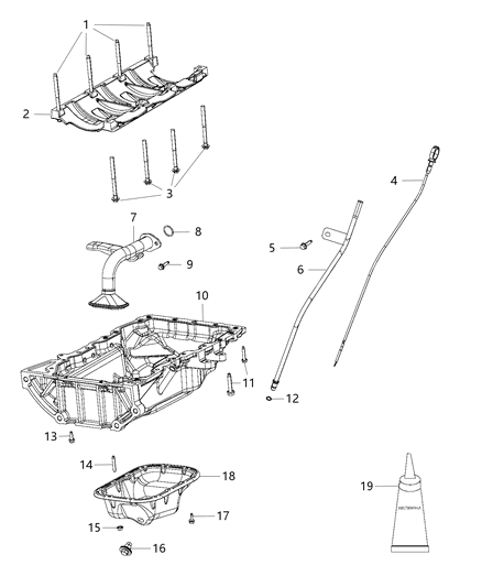 2021 Jeep Gladiator  Plug-Oil Drain Diagram for 6513414AA