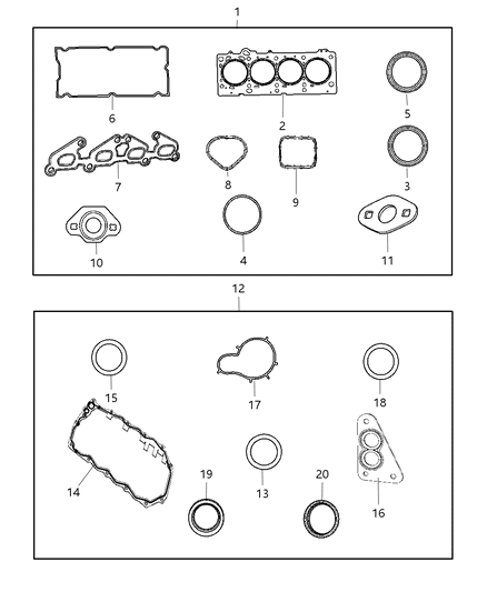 2010 Chrysler PT Cruiser  Gasket-Cylinder Head Cover Diagram for 4777478