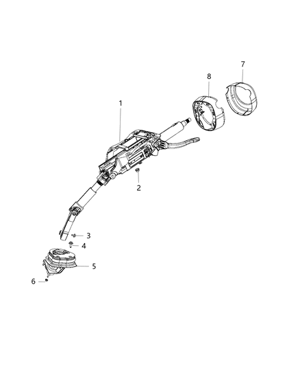 2020 Chrysler Voyager  SHROUD-Steering Column Diagram for 5RL43DX9AA