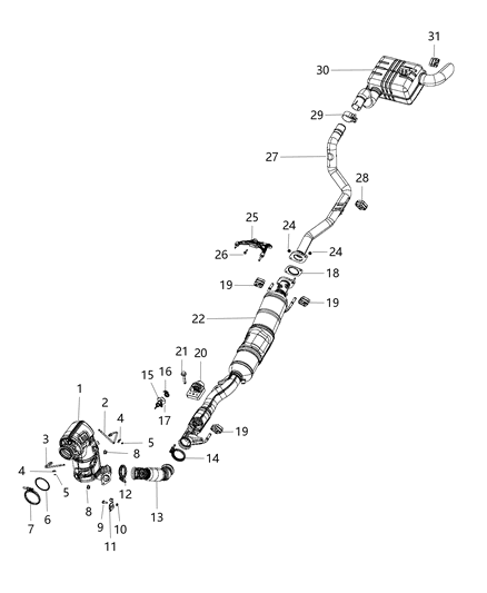 2021 Jeep Wrangler  Clip-Sensor Diagram for 6511420AA
