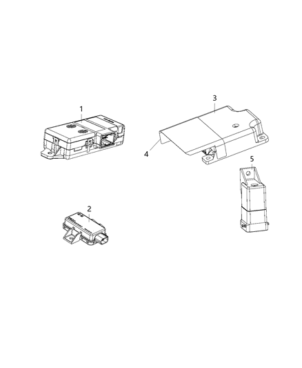 2020 Ram ProMaster 2500  Air Bag Control Module Diagram for 4727592AC